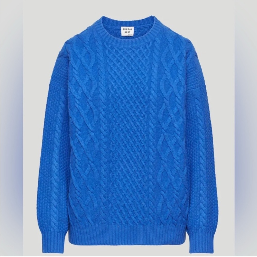 Sunday Best Aritzia Indigo Blue Crewneck Sweater Limited edition
